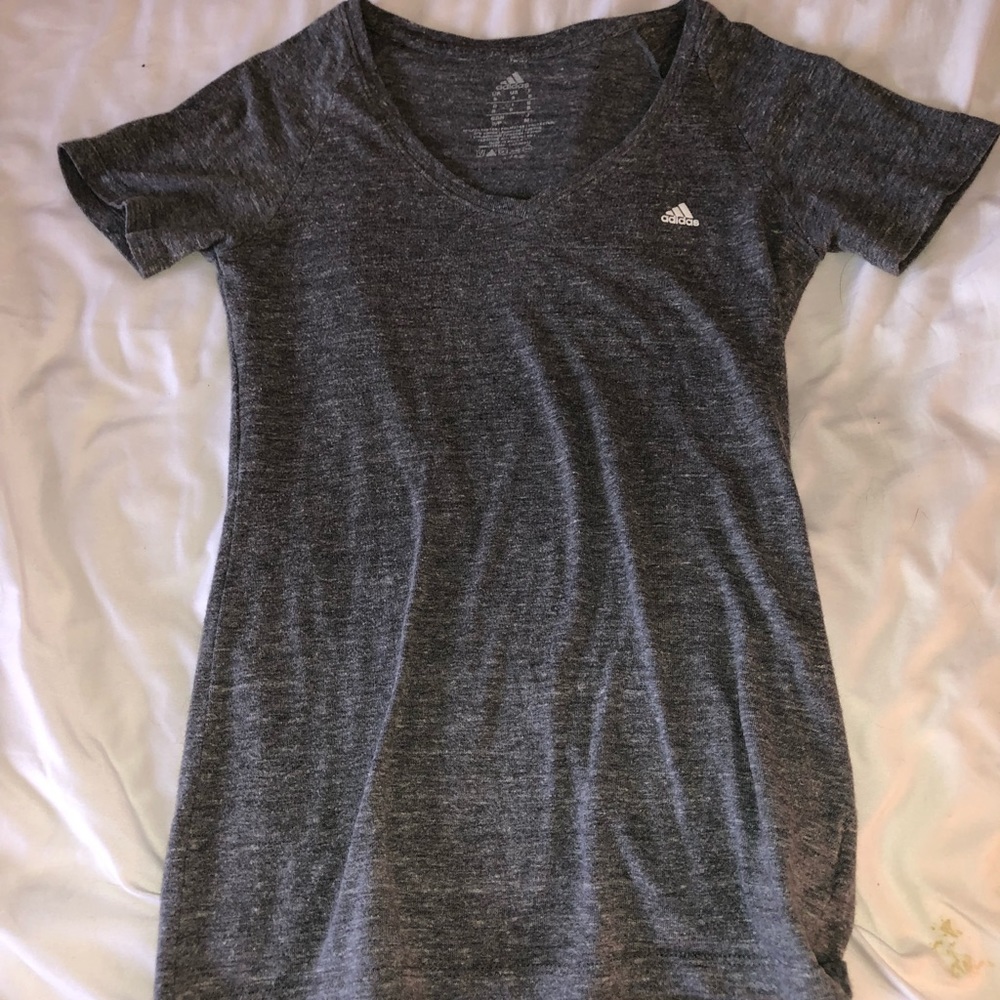 Adidas gray v neck